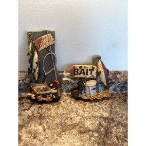 Vintage Home Interiors Gone Fishin’ Bait Home Decor